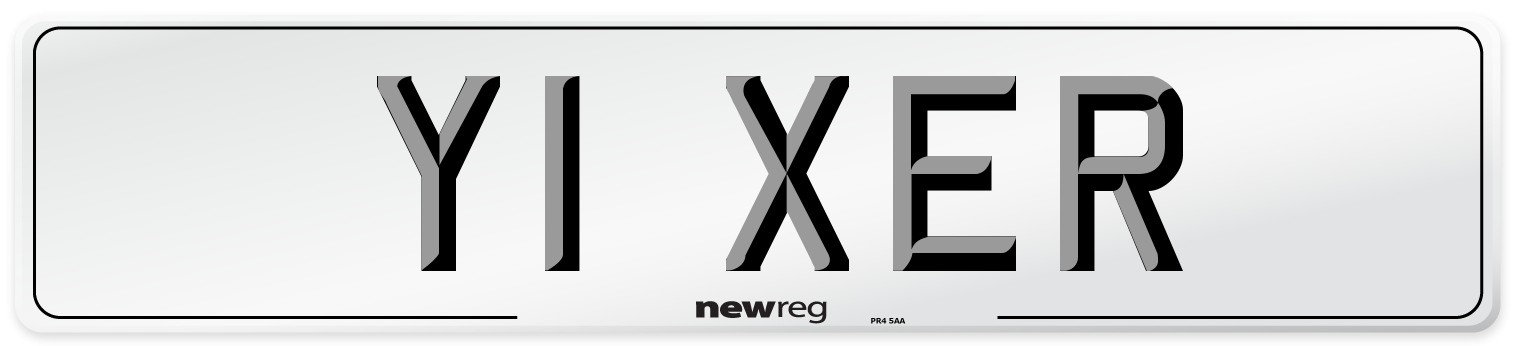 Y1 XER Number Plate from New Reg